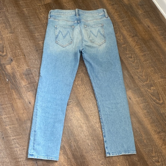 MOTHER THE SCRAPPER ANKLE IN CAMERA OBSCURA HI RISE BUTTON FLY STRETCH DENIM - Picture 7 of 12